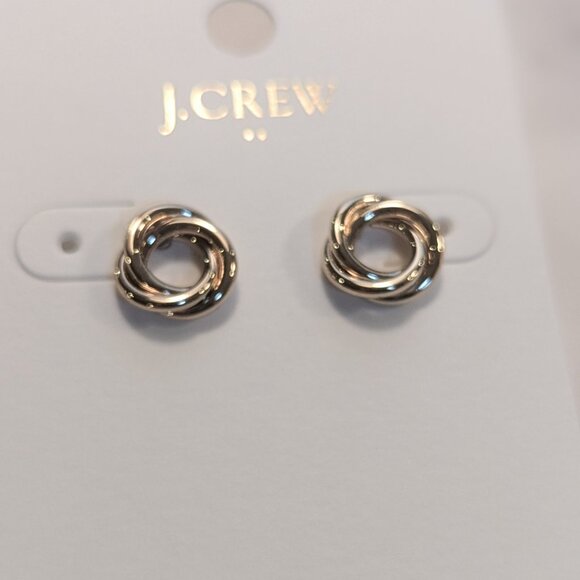 J.Crew Factory Gold Basket Circle Studs - Picture 5 of 6